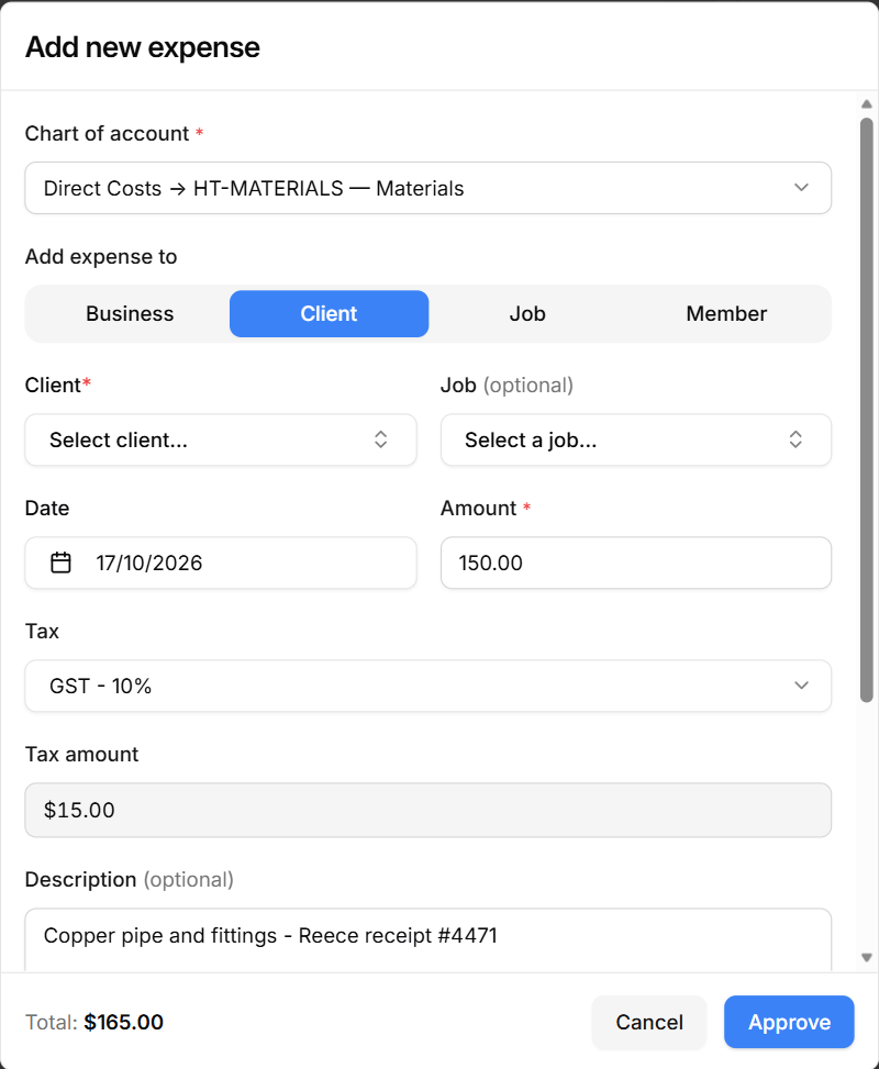 Client: the job is optional